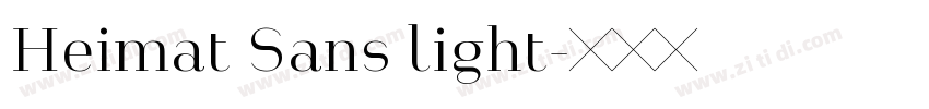 Heimat Sans light字体转换